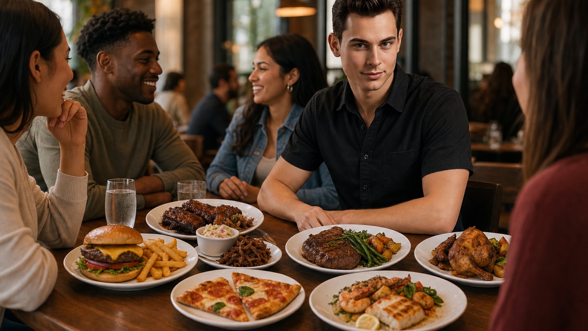Burgers, Pizza, Barbecue, Steaks, Chicken, Seafood, and More